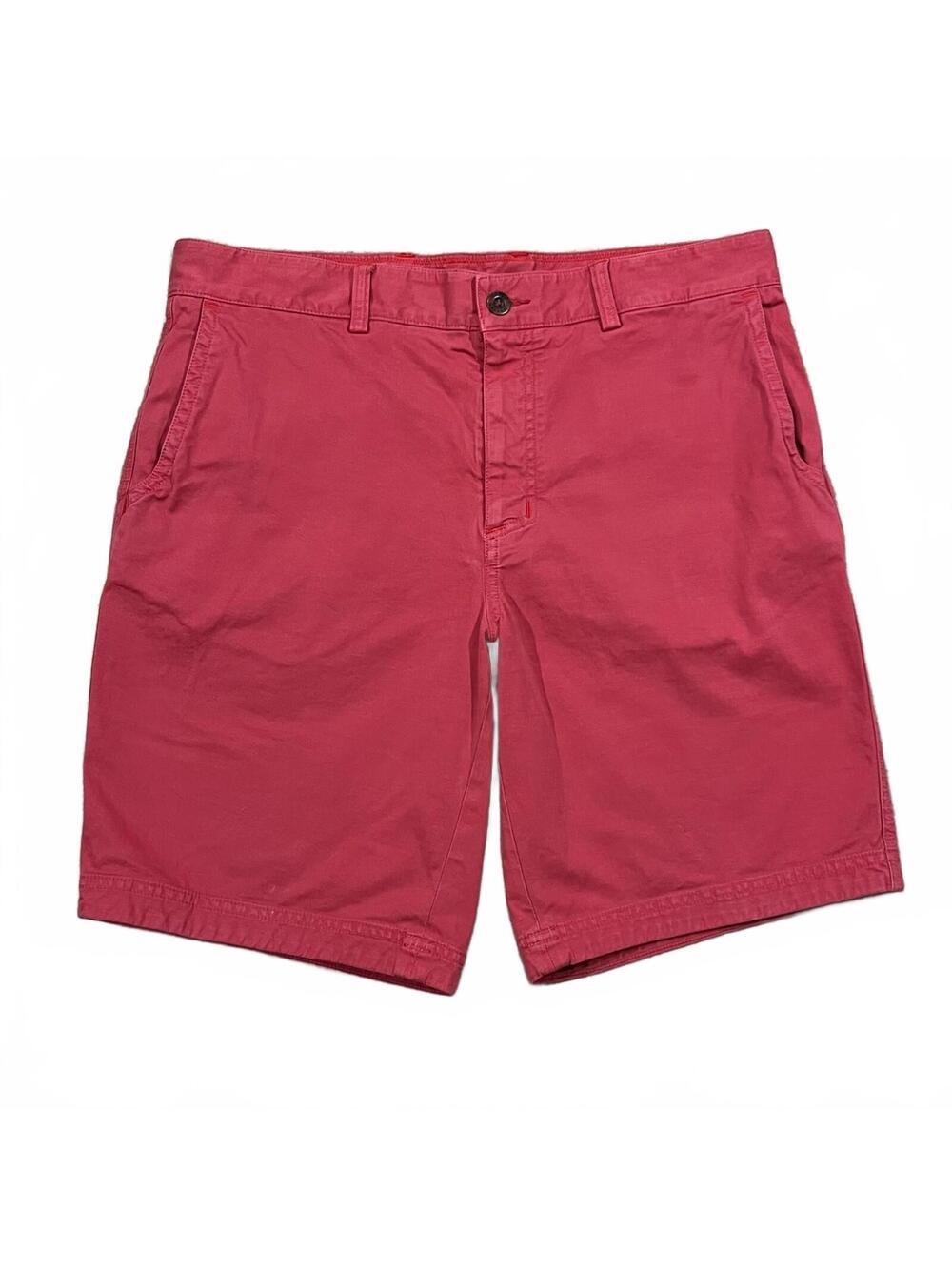 Robert Graham Mens Red Chino Khaki Shorts 9" Size 34